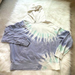 Wildfox Hoodie Sweatshirt Boho Tie Dye Purple Green White Preppy LARGE #WLT48685